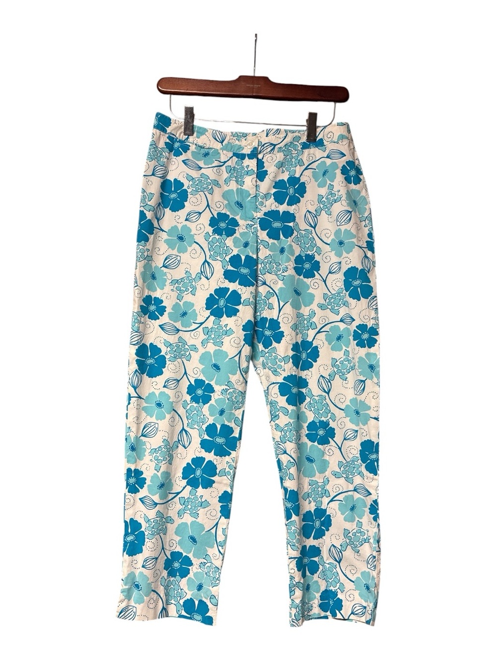 Lilly Pulitzer Capris Women Crop Pants Turtle Roll
